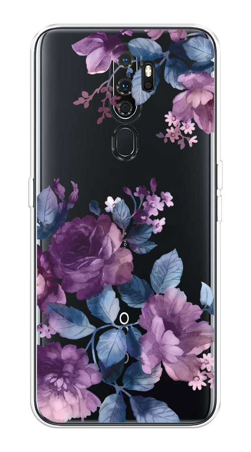 

Чехол на Oppo A5/A9 2020 "Purple Blossoms", Синий;фиолетовый, 251950-1