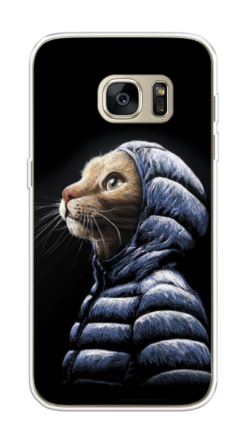 

Чехол Awog на Samsung Galaxy S7 "Кот в капюшоне", Черный;бежевый;синий, 24550-2
