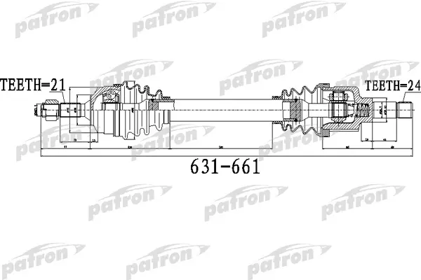 

Приводной вал PATRON PDS0481