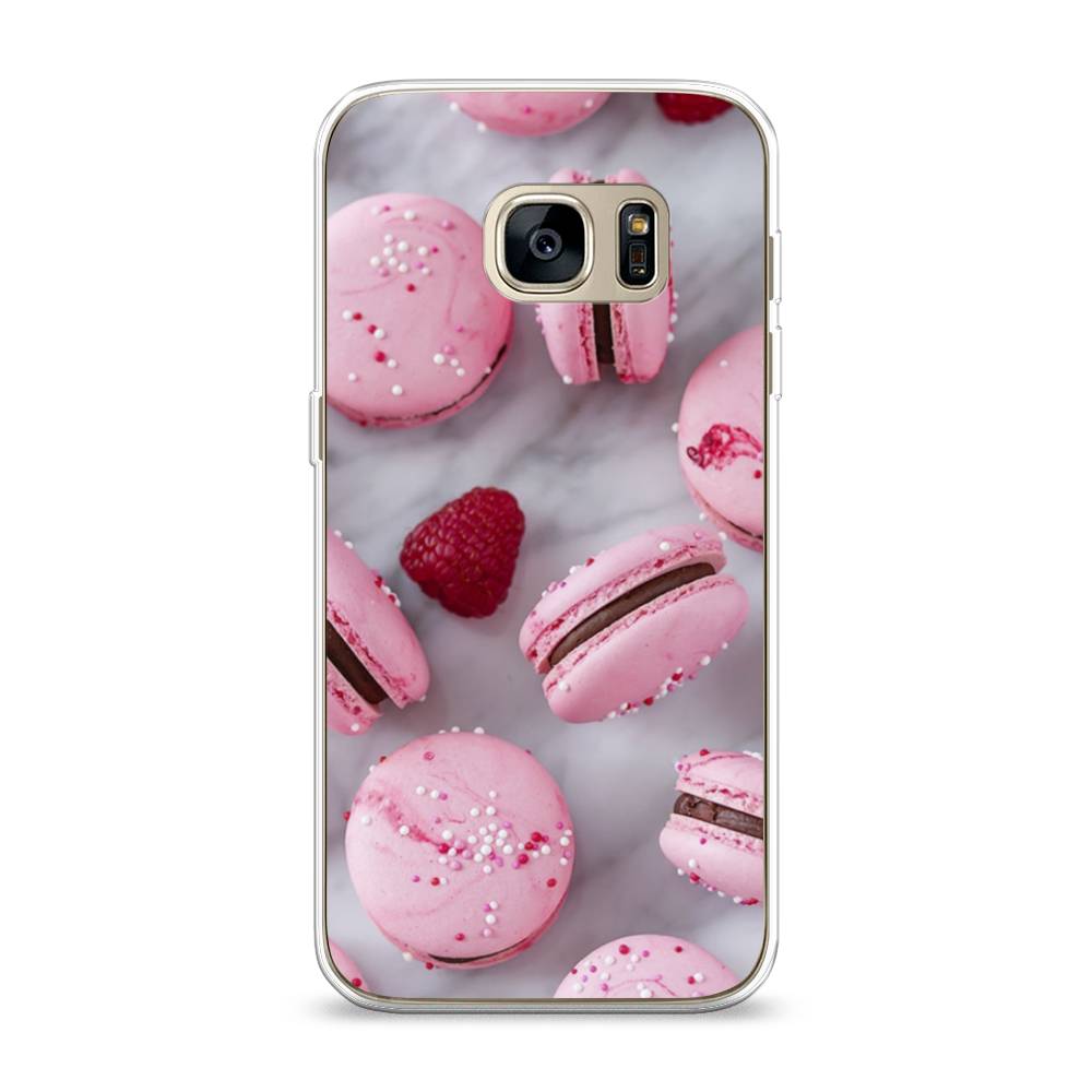 

Чехол Awog на Samsung Galaxy S7 "Макарони с малиной", Серый;розовый, 24550-10