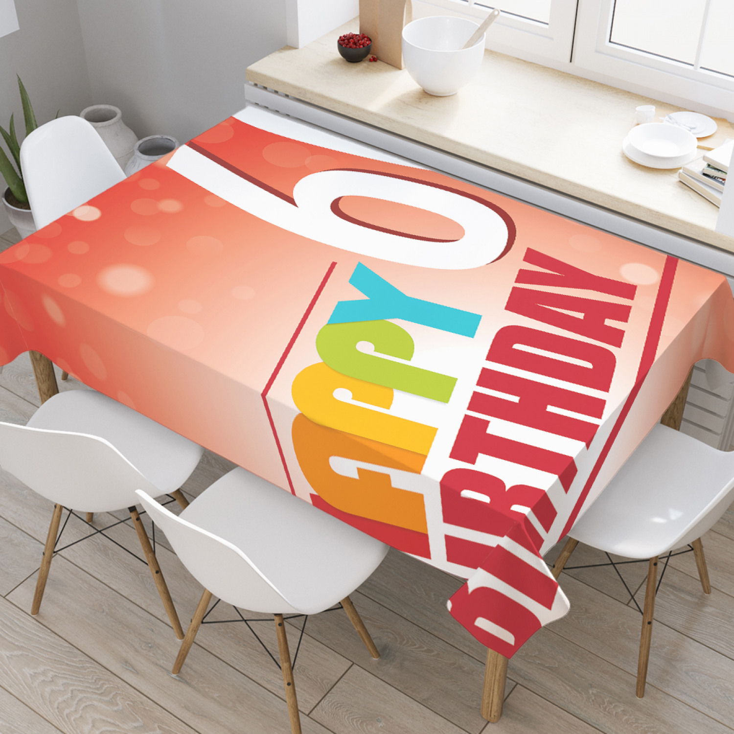 

Скатерть прямоугольная JoyArty "Открытка на 60-летие" из оксфорда, 120x145 см, Красный, Открытка на 60-летие