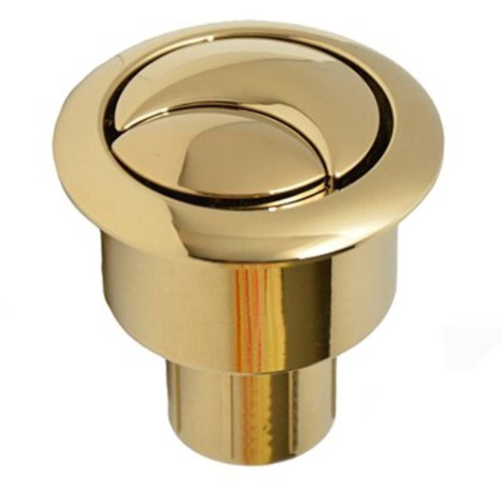 фото Кнопка для арматуры бачка унитаза, двухрежимная, инкоэр, золото, сб2-зз-км р