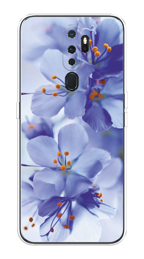 

Чехол на Oppo A5/A9 2020 "Фиолетовые цветки", Фиолетовый;синий, 251950-1