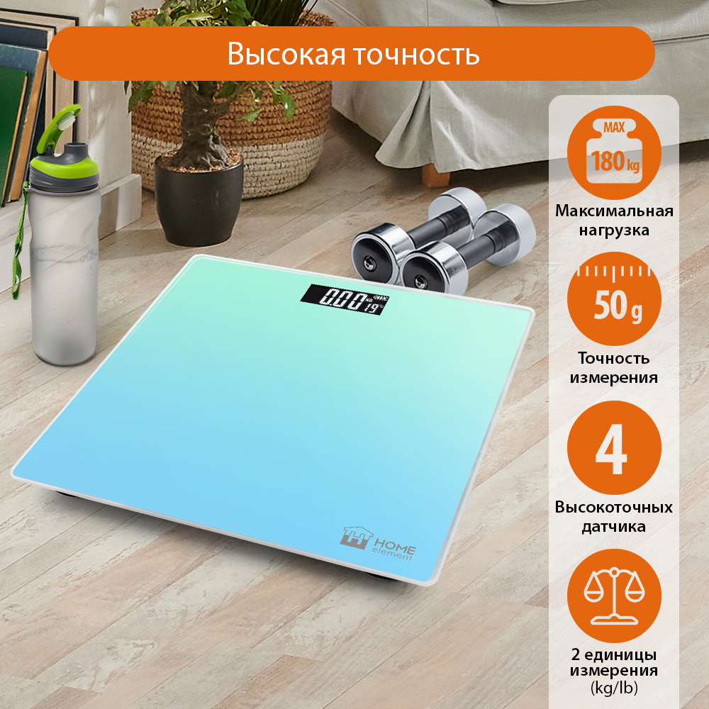 

Весы напольные Home Element HE-SC906 голубой, HE-SC906