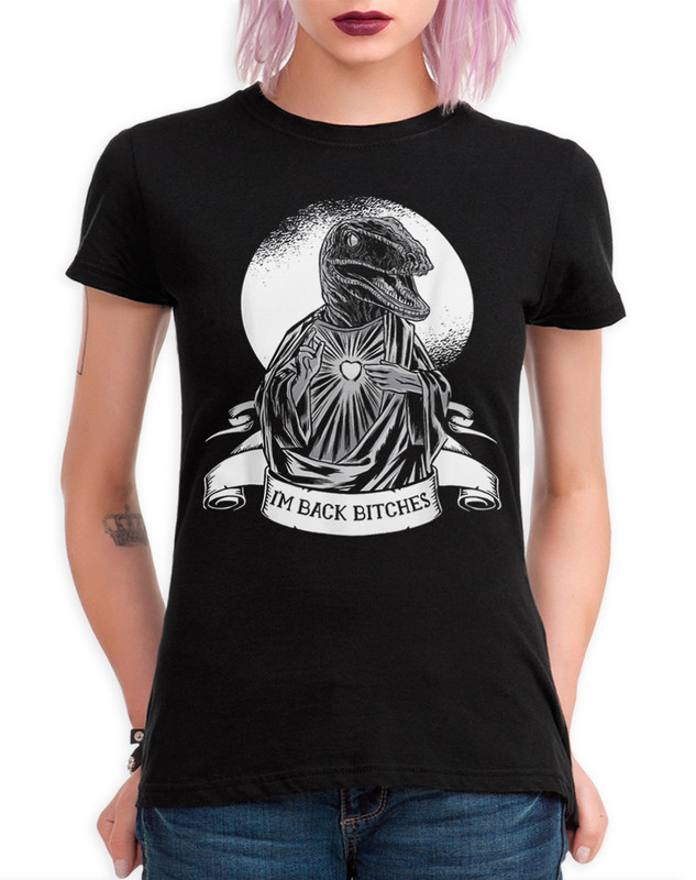 

Футболка женская Dream Shirts Динозавр - Im Back Bitches 17364911 черная 3XL, Динозавр - Im Back Bitches 17364911