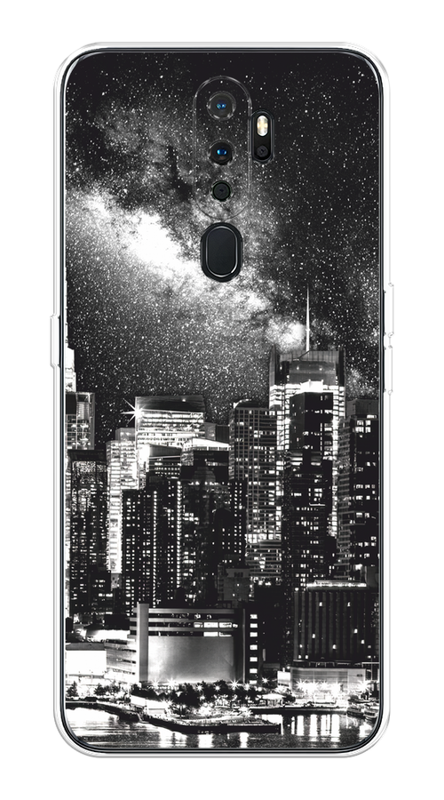 

Чехол на Oppo A5/A9 2020 "Ночной Нью-Йорк", Черный;серый;белый, 251950-1
