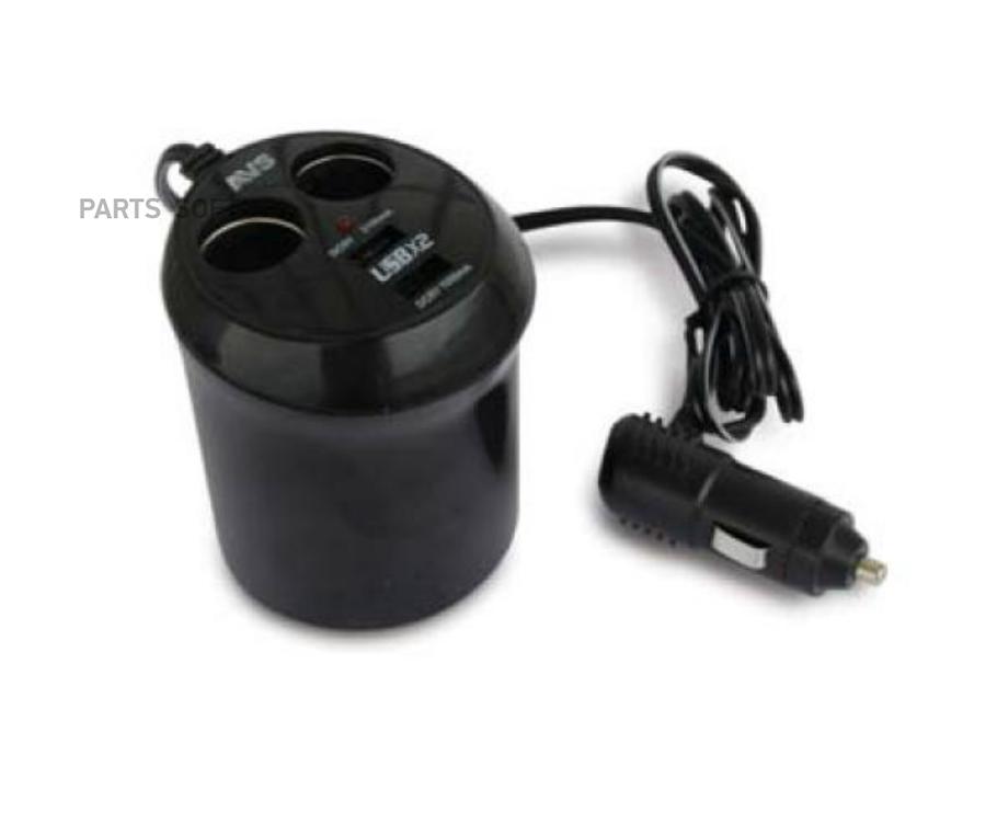 AVS A78117S_разветвитель прикуривателя 1224V 2 выхода USB AVS A78117S 194200₽