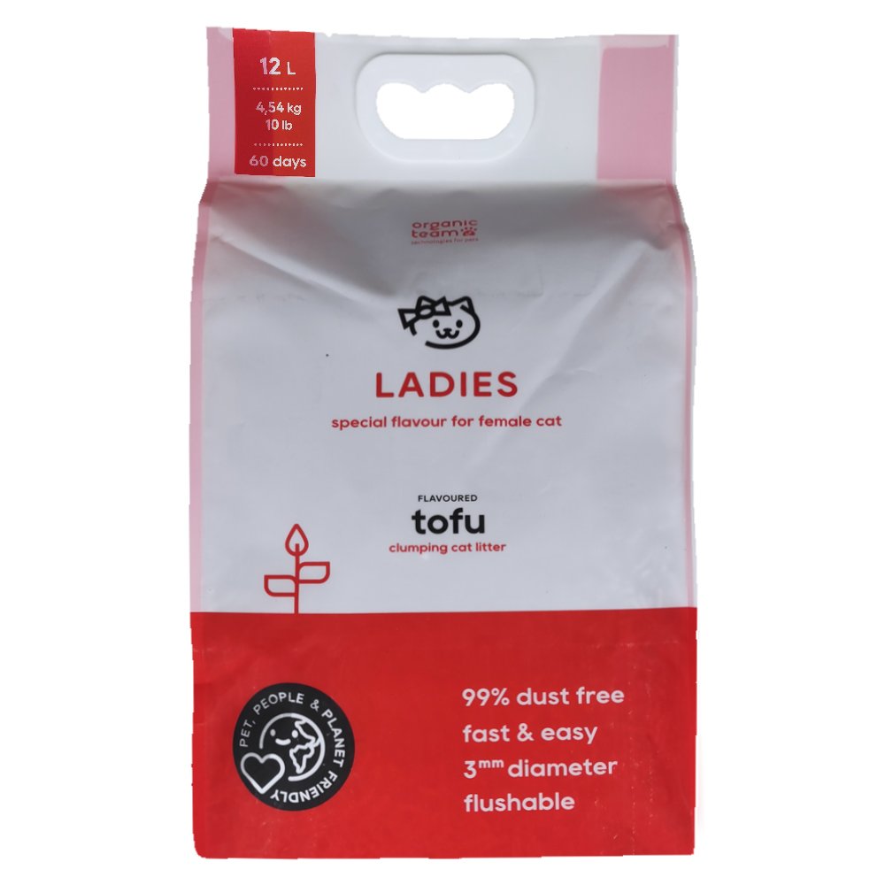 Комкующийся наполнитель тофу Organic Team Ladies, специальный аромат, 12 л