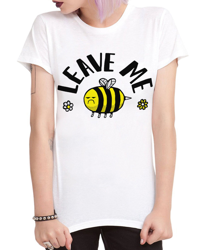 

Футболка женская Dream Shirts Пчелка - Leave Me 9892411 белая M, Пчелка - Leave Me 9892411