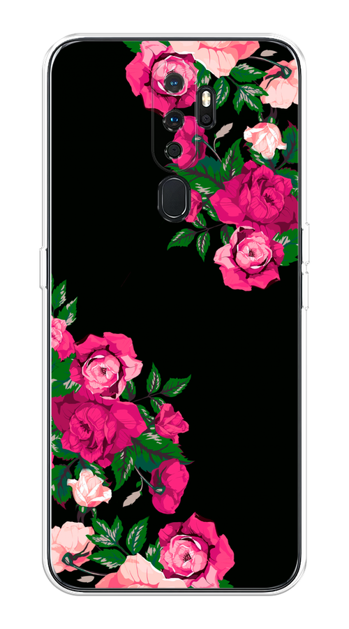 

Чехол на Oppo A5/A9 2020 "Розы фуксия", Черный;розовый;зеленый, 251950-1