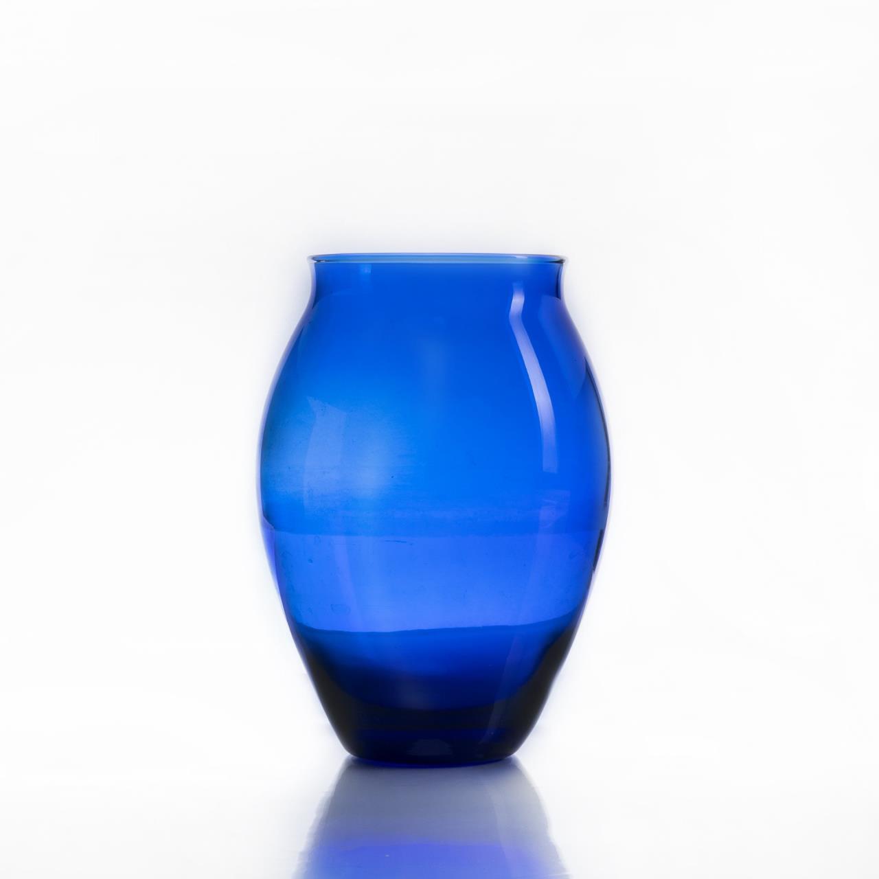 фото Ваза, raritetus, для цветов лаконичной формы, синее стекло, чехия, 1990-2010 гг. однажды