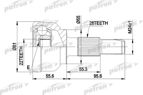 

Шрус PATRON PCV1300