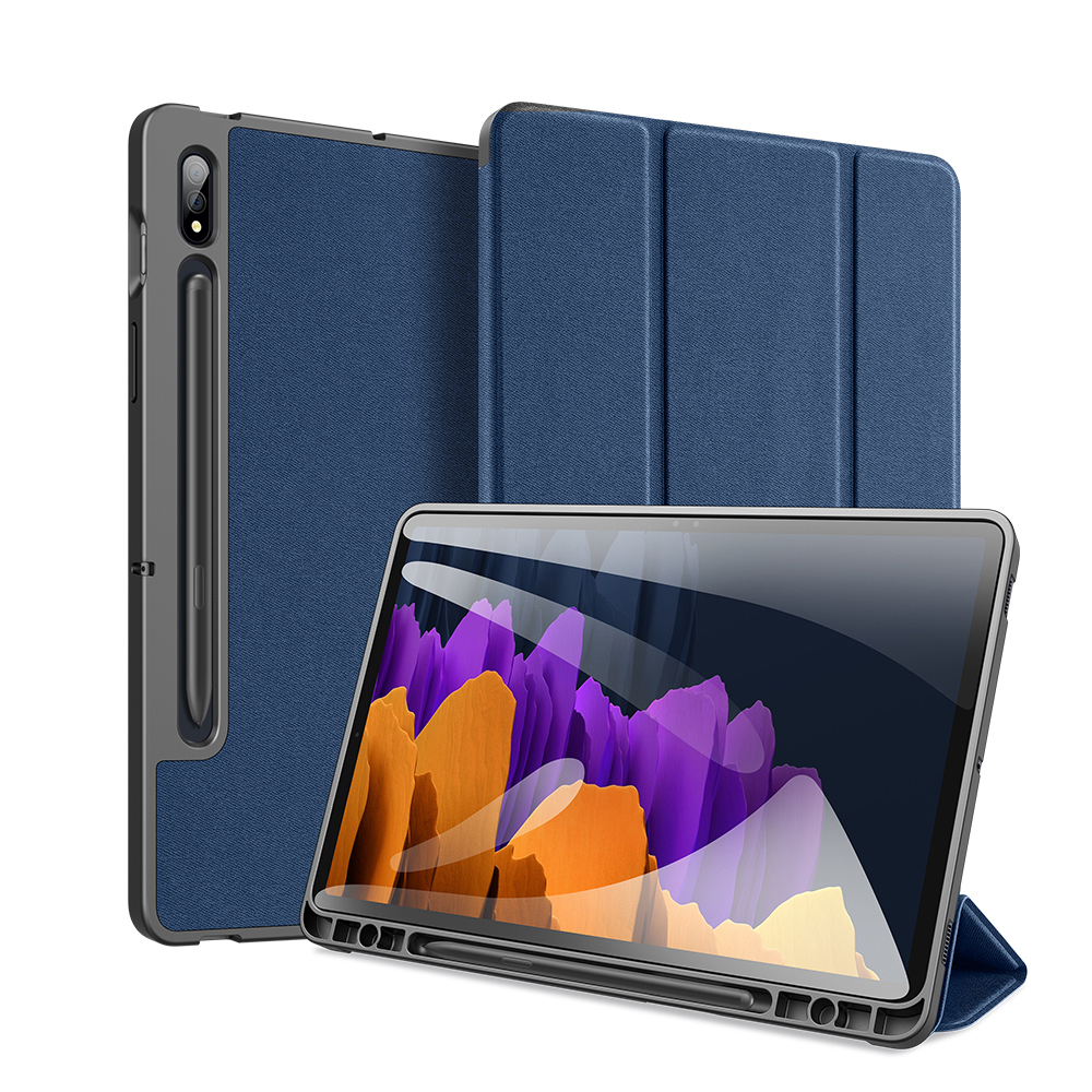 фото Чехол книжка для samsung tab s8 (x700/x706) / s7 (2020) 11.0" domo синий dux ducis