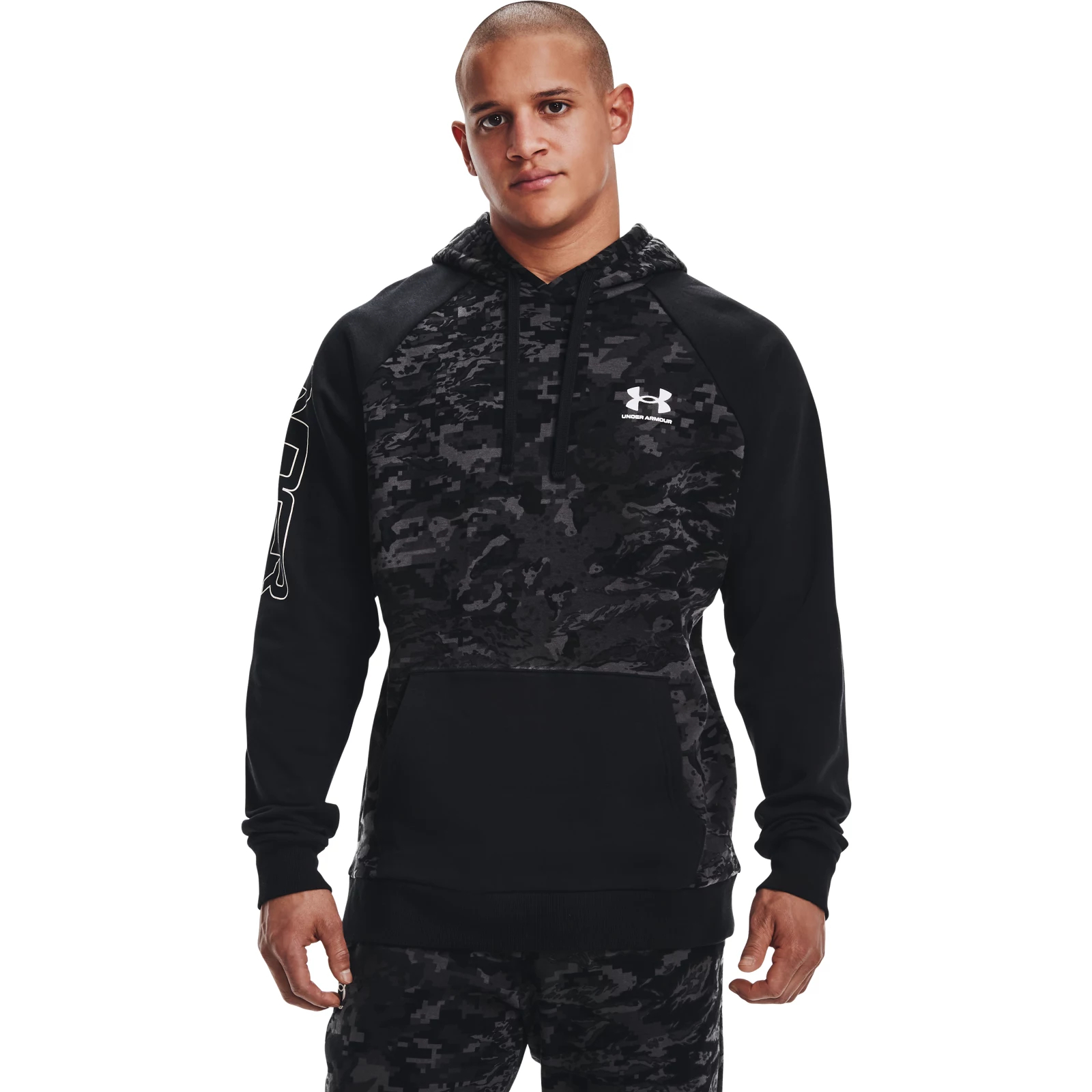 фото Худи мужское under armour 1366308-001 черное xl