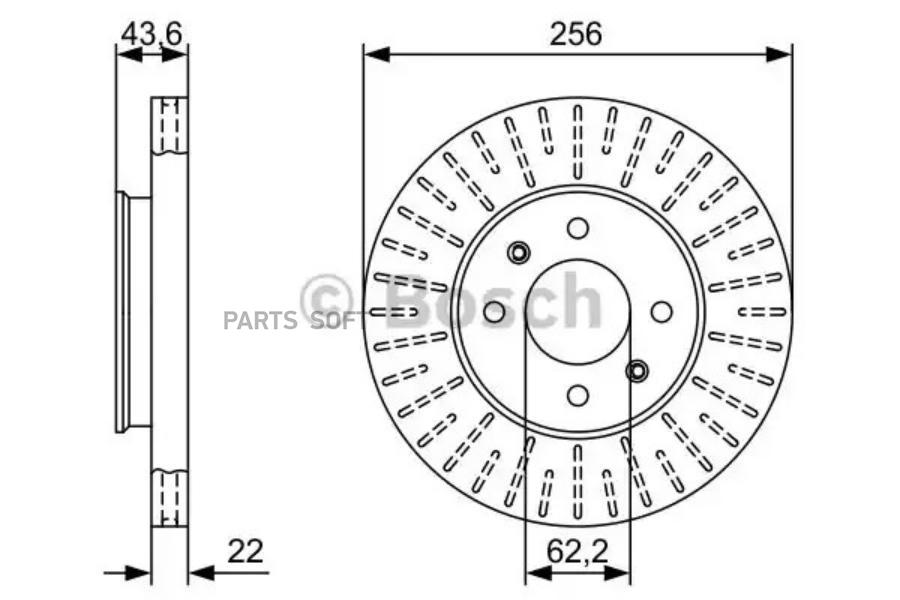 

Тормозной диск Bosch передни йдля Hyundai Accent/Kia Rio 2010- 0986479v96