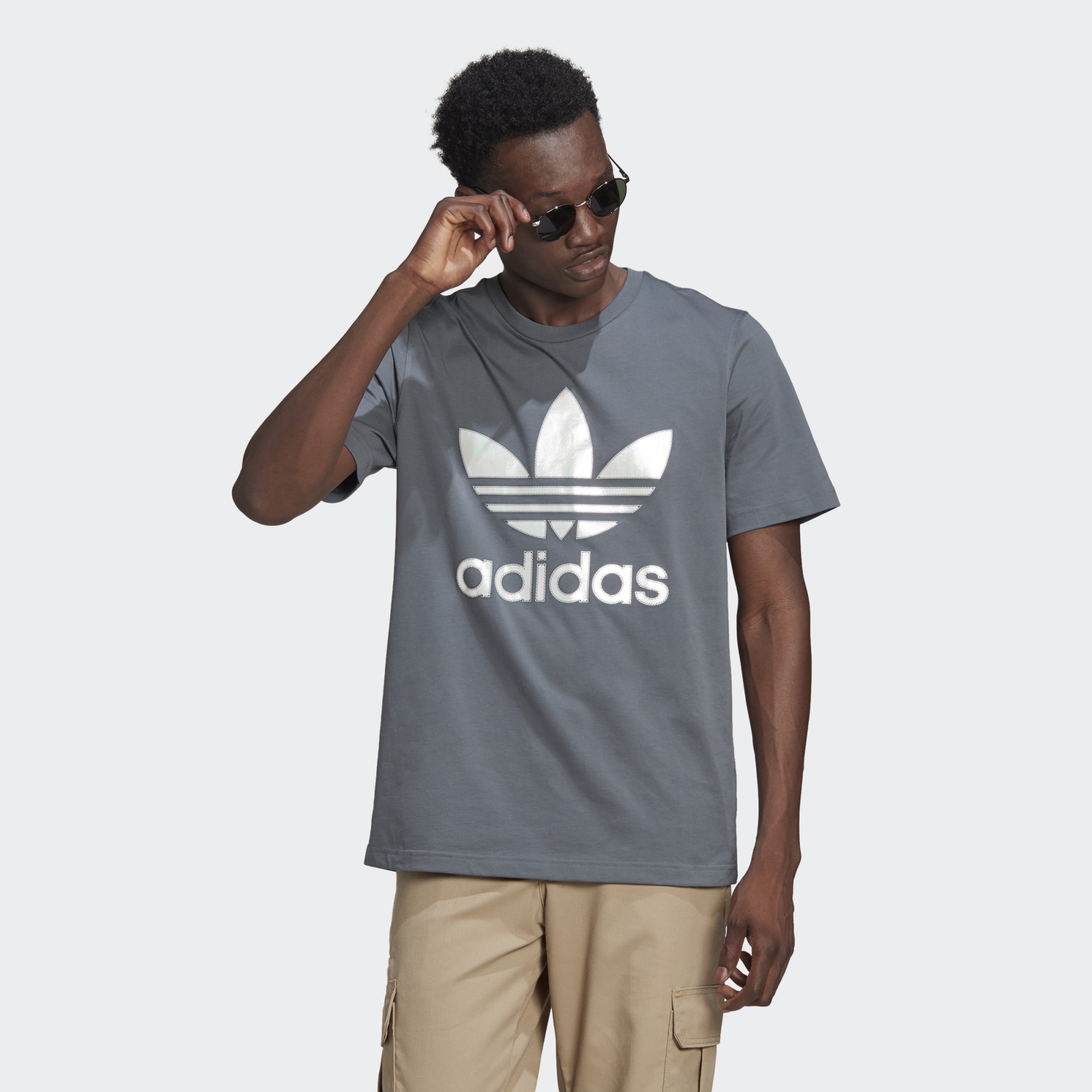 фото Футболка мужская adidas gn8272 серая xl