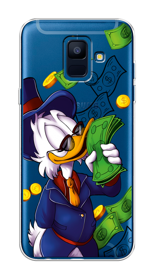 

Чехол на Samsung Galaxy A6 "Scrooge McDuck with Money", Синий;зеленый;белый, 25950-6