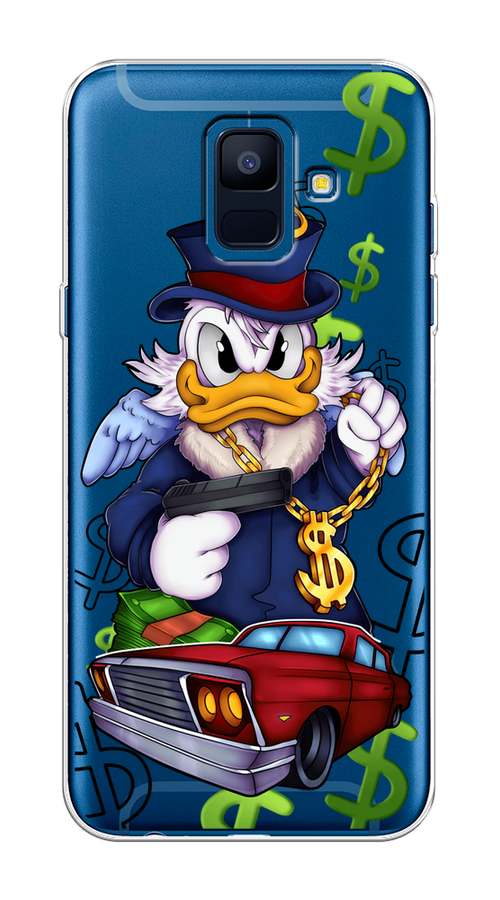 

Чехол на Samsung Galaxy A6 "Scrooge McDuck with a Gold Chain", Красный;синий;белый, 25950-6