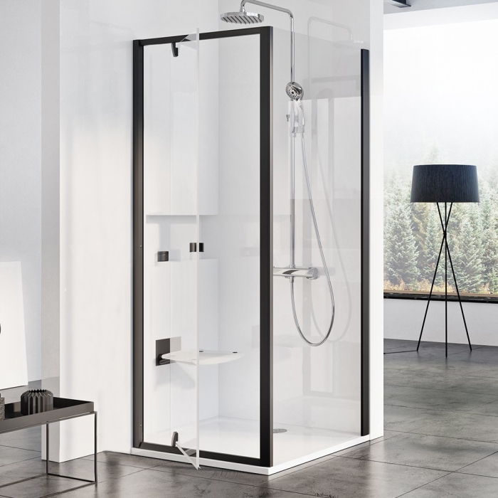 

Душевой уголок Ravak Pivot PDOP1/PPS 80x80 черный