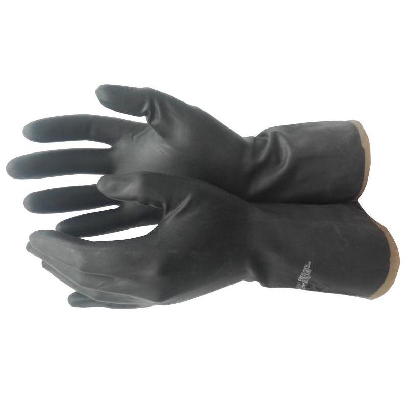 Перчатки КЩС латексные Азрихим тип 1 черные размер 9 L, 1328207 набор перчаток хозяйственных латексные размер m 10 шт