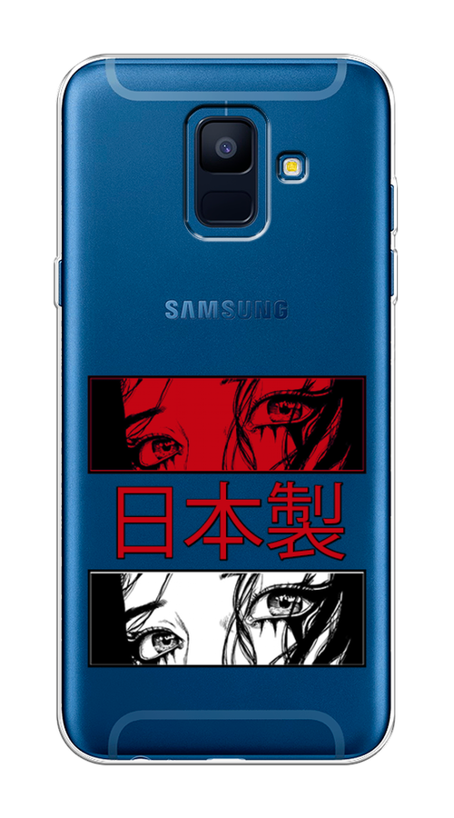 

Чехол на Samsung Galaxy A6 "Аниме глаза манга", Красный;белый;черный, 25950-4