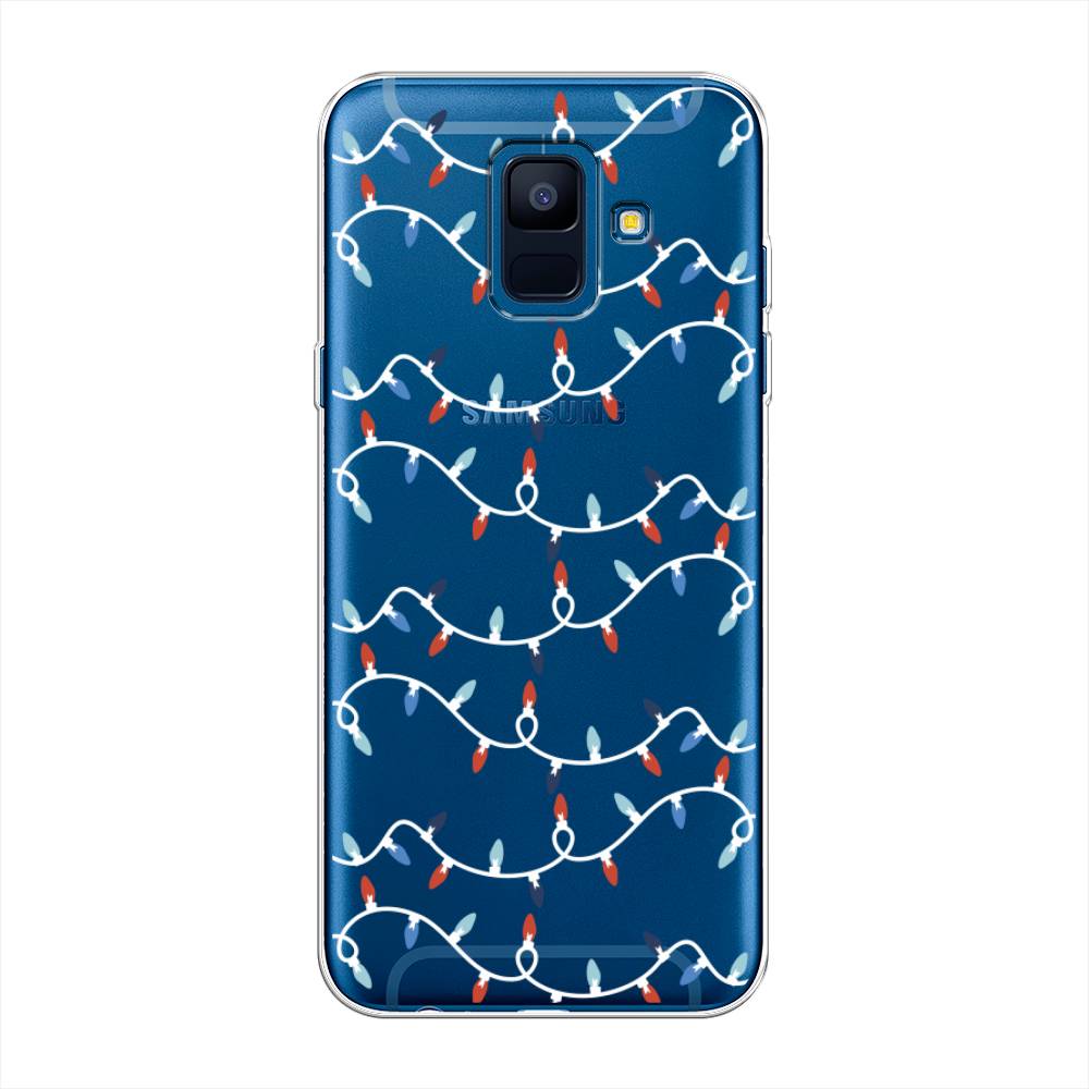 

Чехол на Samsung Galaxy A6 "Разноцветная гирлянда", Белый;красный;синий, 25950-5