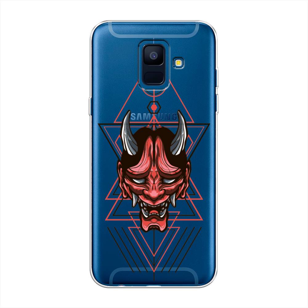 

Чехол на Samsung Galaxy A6 "Hanya Oni mask", Серый;красный;черный, 25950-4