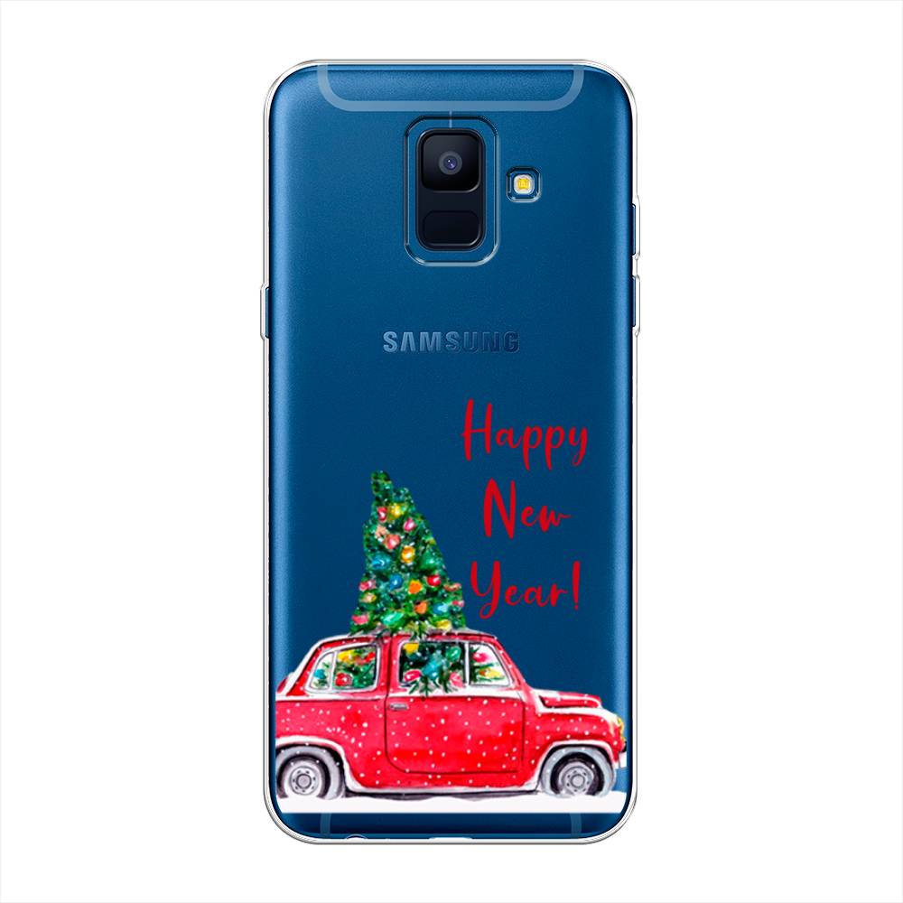 

Чехол на Samsung Galaxy A6 "Happy New Year", Красный;зеленый, 25950-5