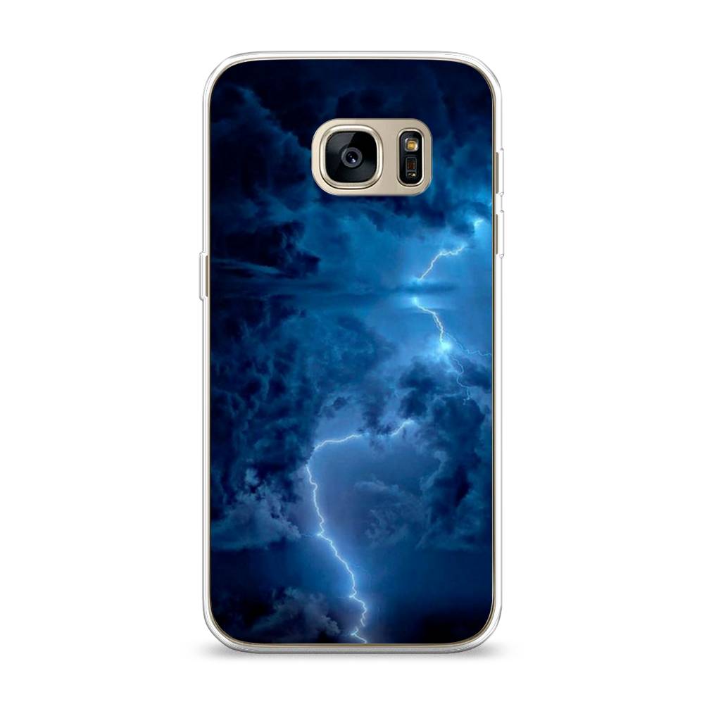 

Чехол Awog на Samsung Galaxy S7 "Молния", Синий, 24550-4