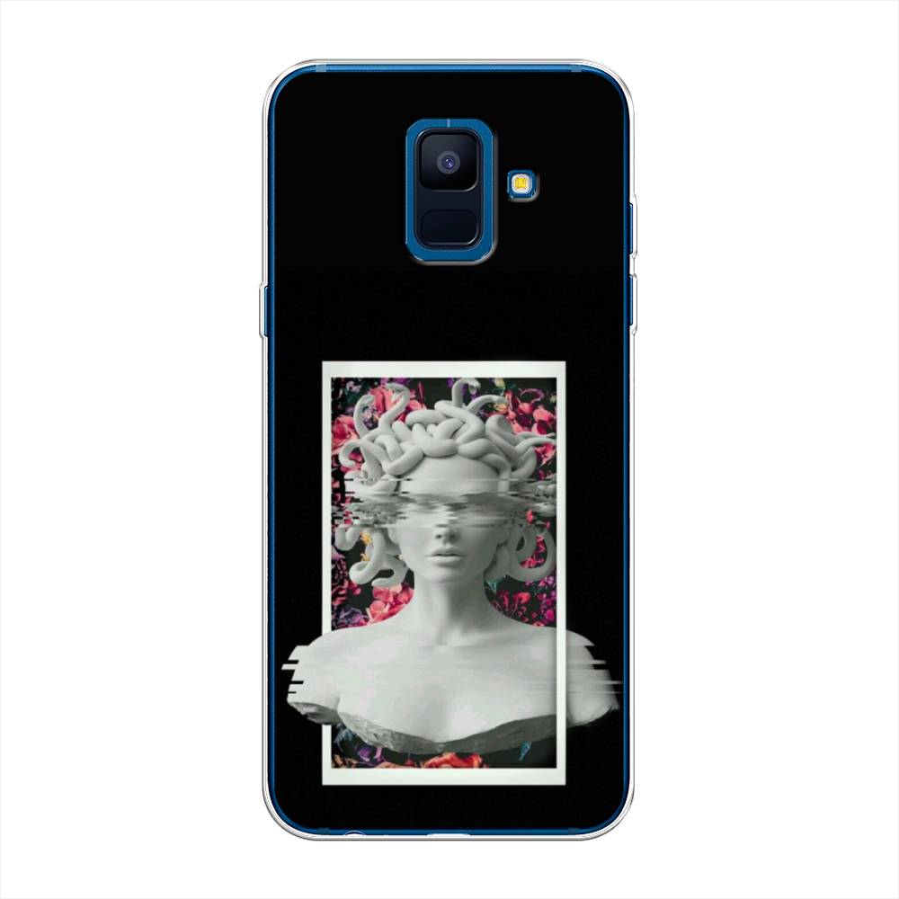 

Чехол на Samsung Galaxy A6 "Web Punk Медуза Горгона", Черный;серый, 25950-6