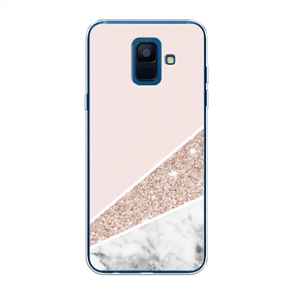 

Чехол на Samsung Galaxy A6 "Блестящий розовый мрамор", 25950-3