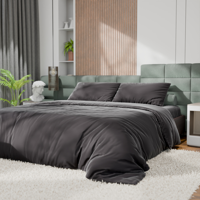 

Постельное бельё Этель 1,5сп Tencel 155*210см, 160*245см, 50*70см-2шт, цвет чёрный