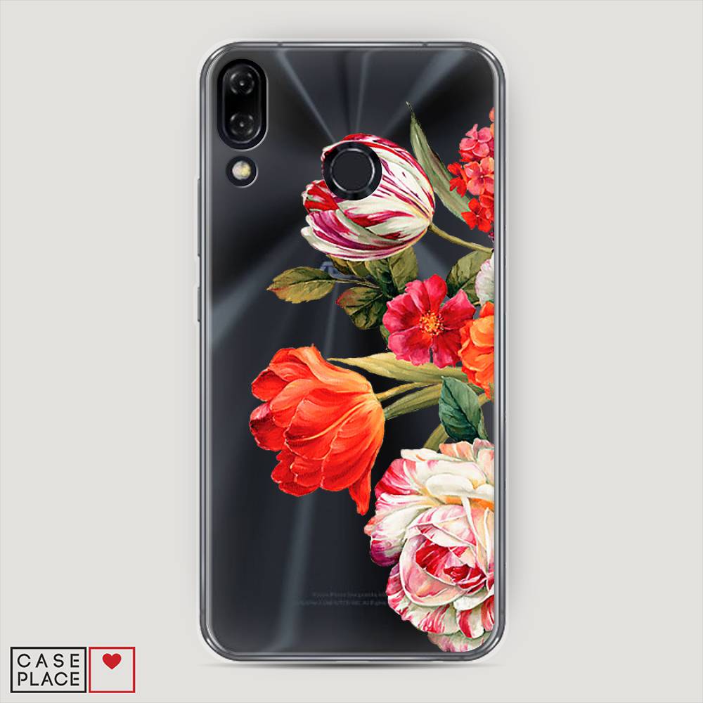 фото Чехол awog "весенний букет" для asus zenfone 5z zs620kl