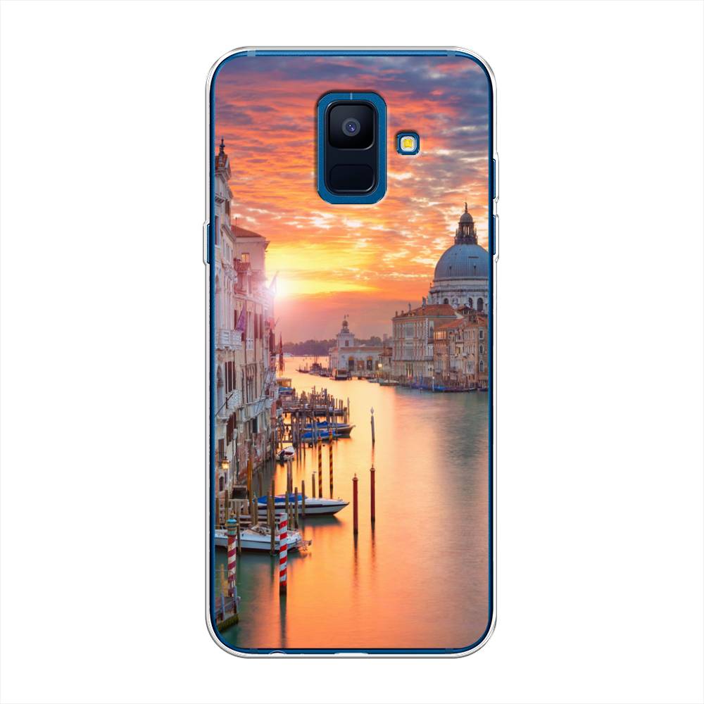 

Чехол на Samsung Galaxy A6 "Восход 11", Розовый;оранжевый, 25950-2