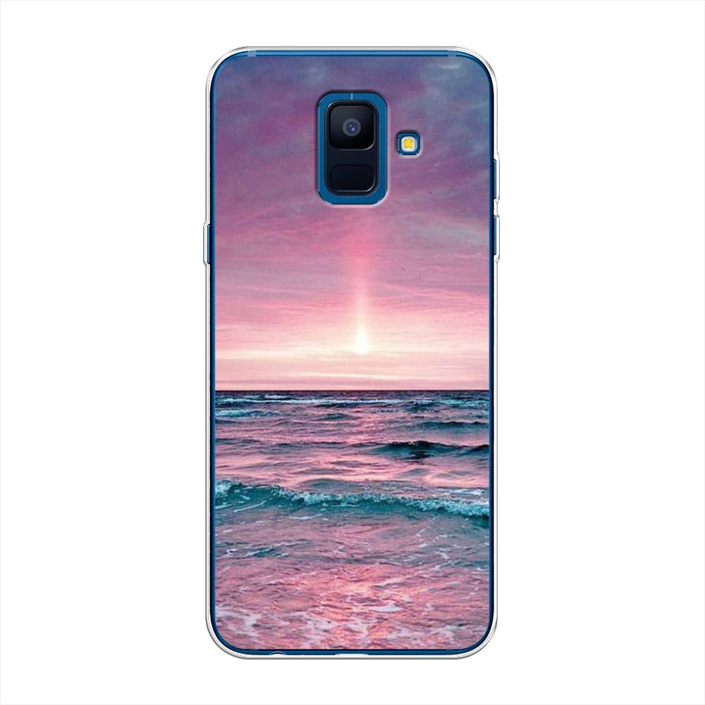 

Чехол на Samsung Galaxy A6 "Восход 3", Розовый;голубой, 25950-2