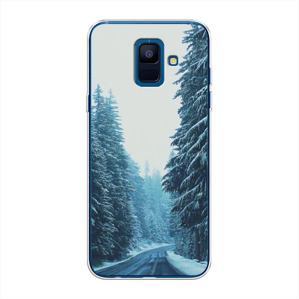 

Чехол на Samsung Galaxy A6 "Зима 9", Бежевый;голубой;черный, 25950-2