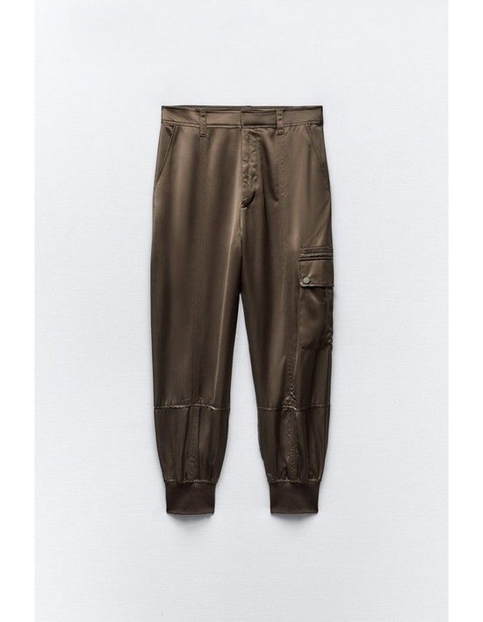 

Брюки женские ZARA 07385516 хаки M, 07385516