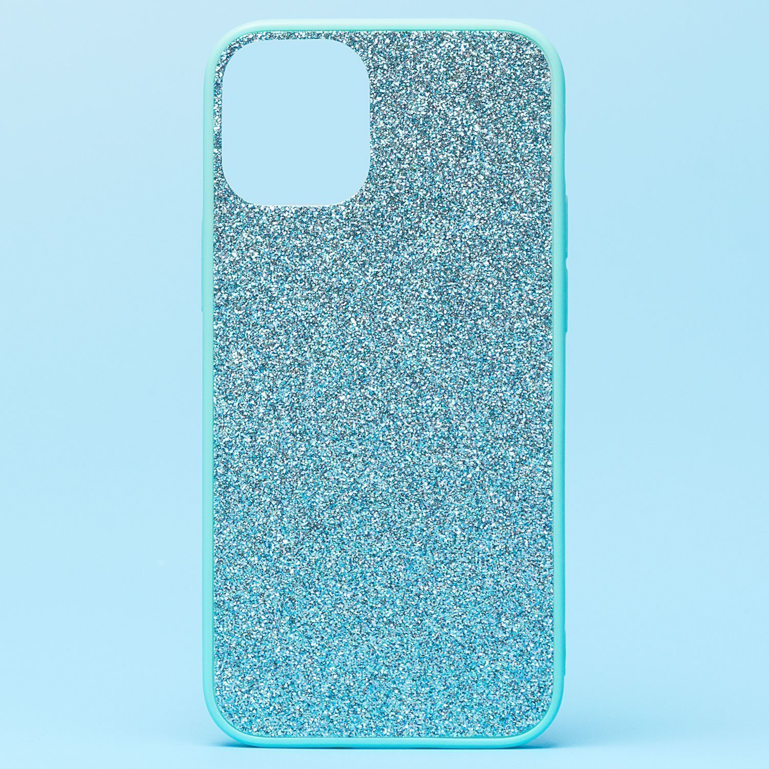 

Чехол iPhone 12 mini пластиковый с блестками <зеленый>, iPhone 12 mini
