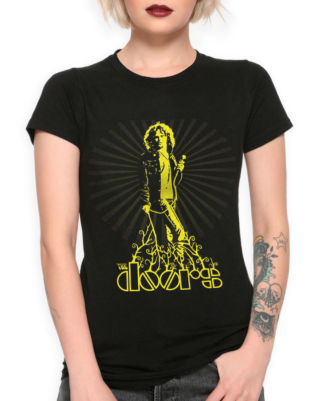 

Футболка женская Dream Shirts The Doors 57400911 черная L, The Doors 57400911