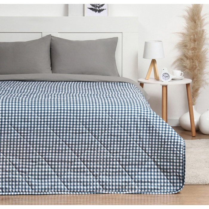 

Покрывало LoveLife 2сп Blue cage 180*210±5см, новосатин, 100%п/э