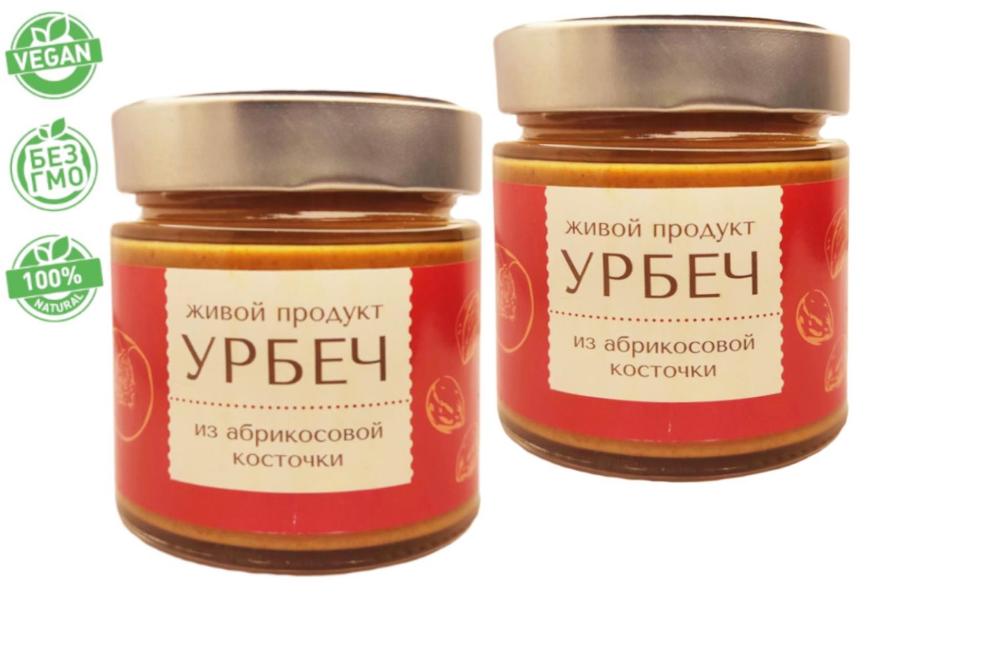 

Урбеч Живой продукт из ядер абрикосовых косточек, 2 шт по 200 г