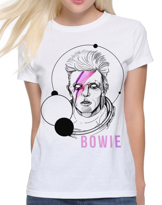 

Футболка женская Dream Shirts Дэвид Боуи 99023611 белая M, Дэвид Боуи 99023611