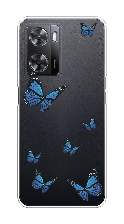 

Чехол на Oppo A57 4G/A77 4G/A77s 4G/A57s "Blue butterflies", Синий;черный, 2511550-1