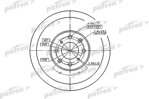 

Диск тормозной передн honda: civic iv 91-95, civic iv fastback 94-97, civic iv hatchback 9