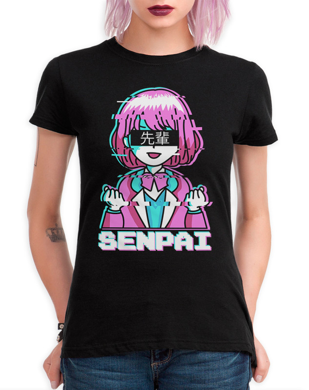

Футболка женская Dream Shirts Сэмпай Аниме 30777411 черная S, Сэмпай Аниме 30777411