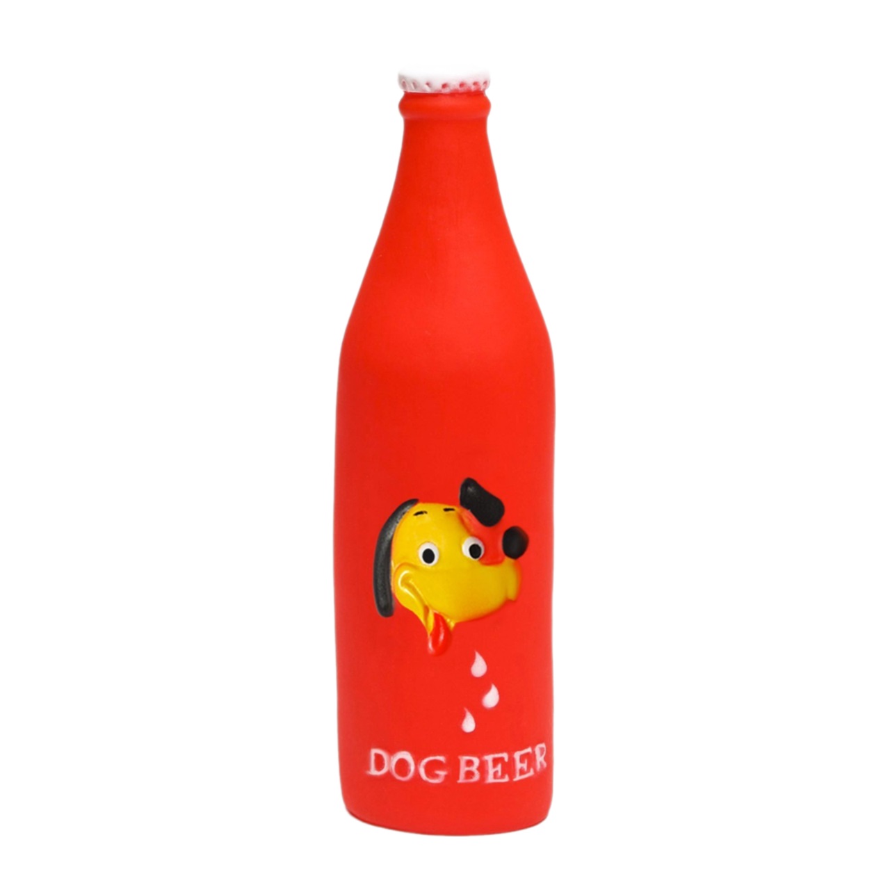 

Игрушка пищащая для собак Dog BEER , 19x5,2 см, красная