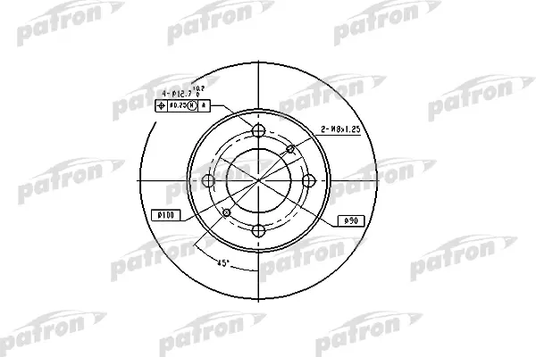 

Тормозной диск PATRON PBD4022