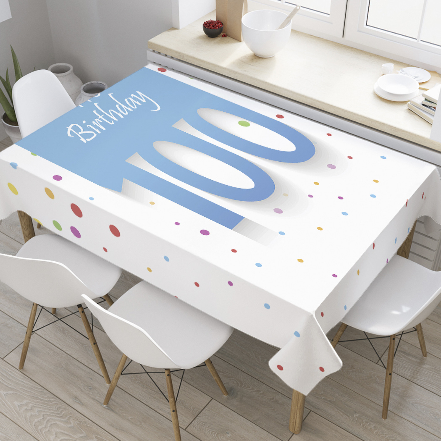 

Скатерть прямоугольная JoyArty "Вывеска столетия" из оксфорда, 120x145 см, Голубой, Вывеска столетия