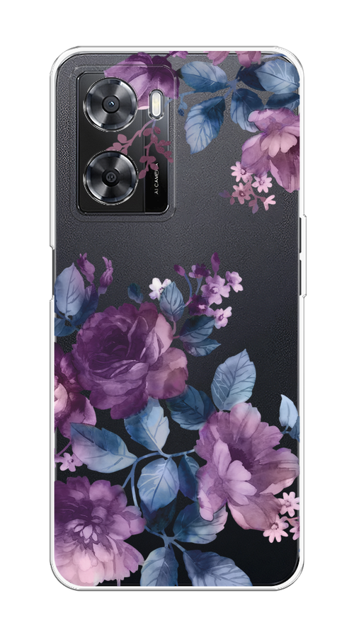 

Чехол на Oppo A57 4G/A77 4G/A77s 4G/A57s "Purple Blossoms", Синий;фиолетовый, 2511550-1