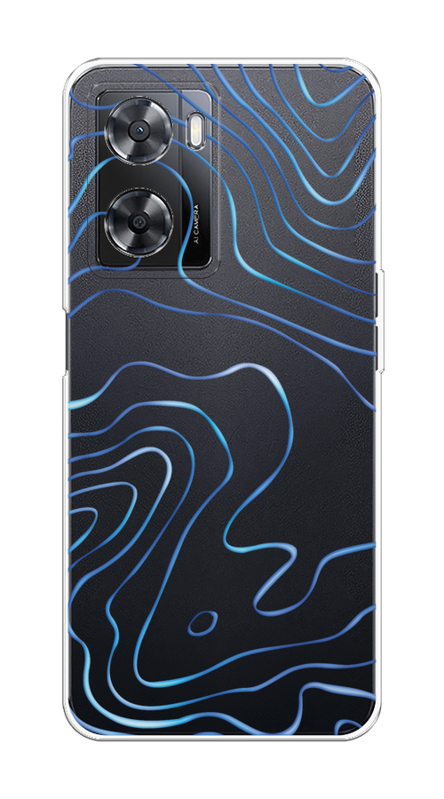 

Чехол на Oppo A57 4G/A77 4G/A77s 4G/A57s "Blue lines", Прозрачный;синий, 2511550-1